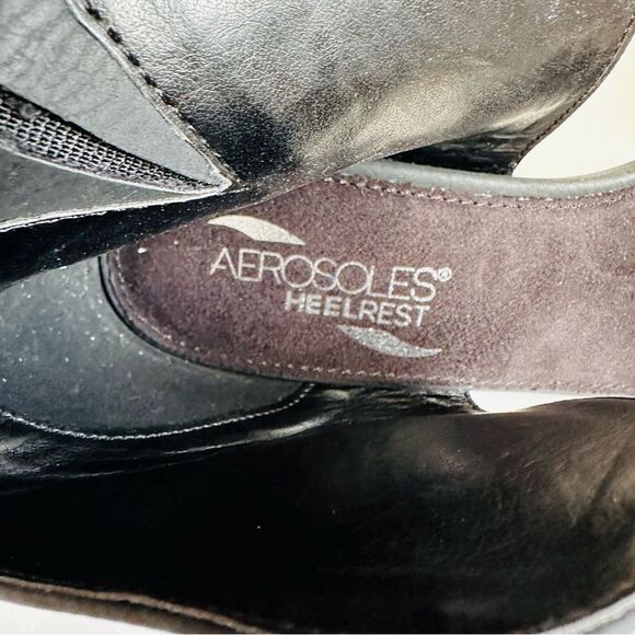 Aerosoles Heel Rest Midpoint Black Ankle Wrap Sandals Size 5.5 - Picture 5 of 7